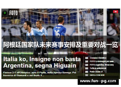 阿根廷国家队未来赛事安排及重要对战一览
